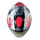 Casco Shaft Pro 240Dv Franz Gris Rojo Visor Iridium Rojo